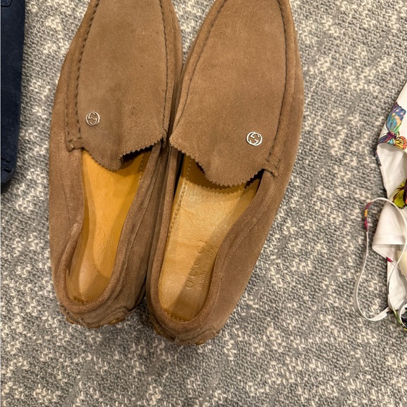 GG Men's Flat Loafer Brown Suede 523213 main image 1